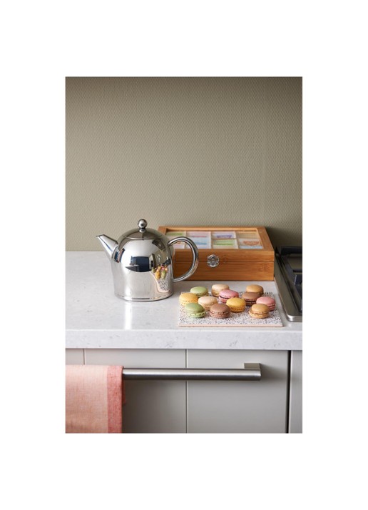 Bredemeijer Minuet Santhee theepot 1 liter - voorkant 2 zilver