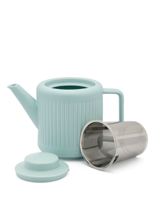 Bredemeijer Skagen theepot 1,2 liter - voorkant 3 lichtblauw