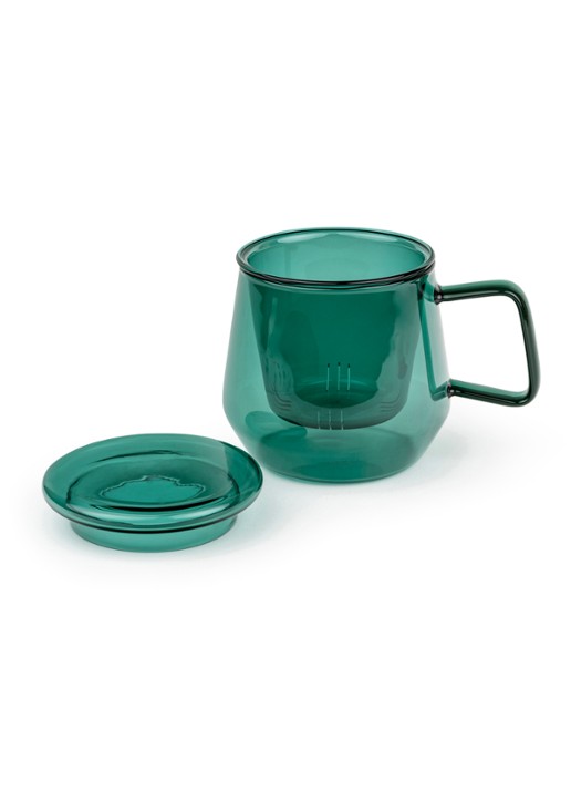 Bredemeijer Tea For One Livorno kopje met theetip en filter 29 cl 3-delig - achterkant 3 groen