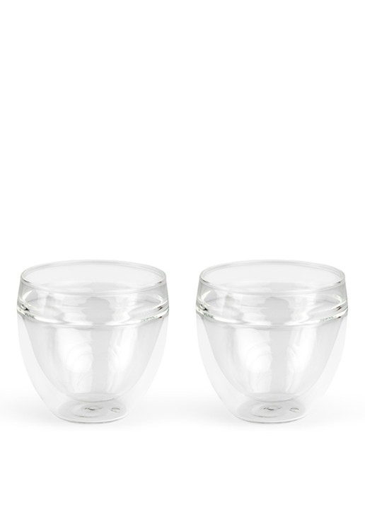 Bredemeijer Teamaster dubbelwandig theeglas 20 cl set van 2 - voorkant 2 transparant