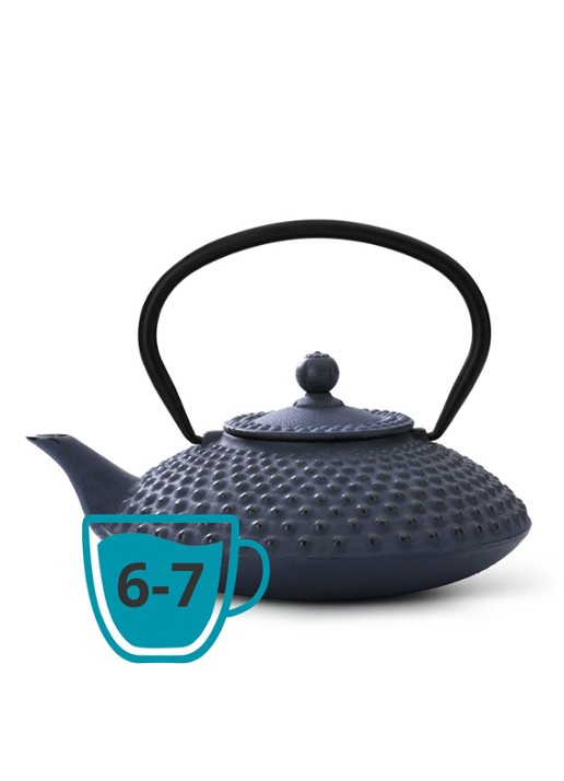 Bredemeijer Xilin theepot 1,25 liter - detail donkerblauw