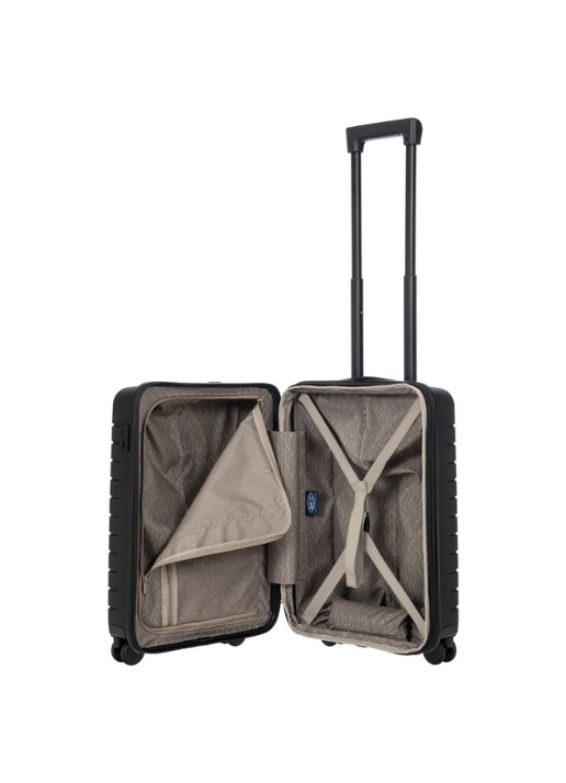 Bric's B|Y Ulisse vergrootbare spinner met USB-poort 55 cm - voorkant 2 zwart