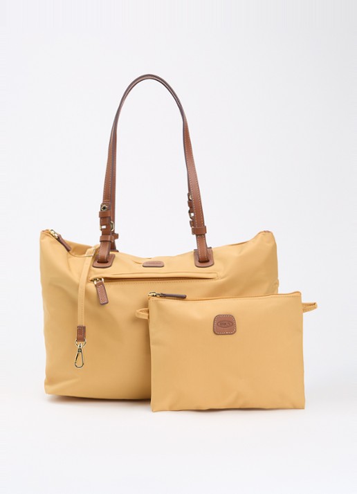 Bric's Sportina Large shopper met leren details en uitneembaar etui