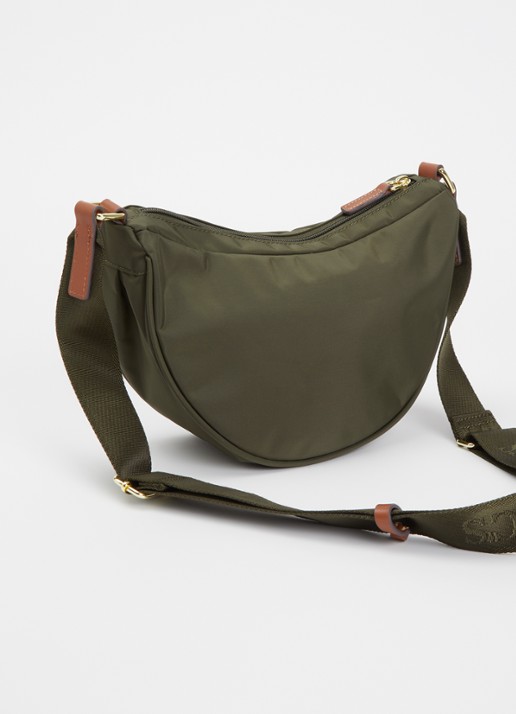 Bric's X-Collection crossbodytas met logo - achterkant 2 olijfgroen