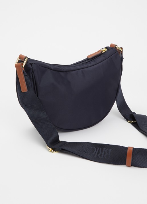 Bric's X-Collection crossbodytas met logo - achterkant donkerblauw