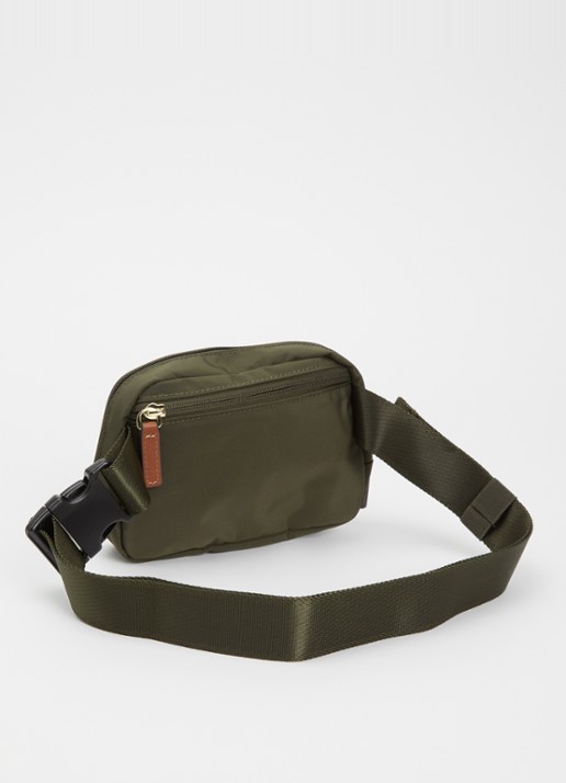 Bric's X-Collection heuptas met logo - achterkant olijfgroen