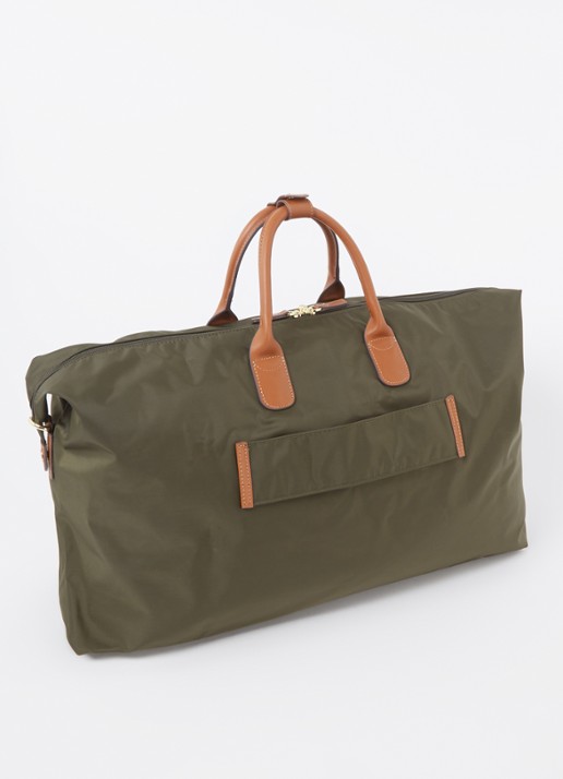 Bric's X-Collection weekendtas met uitneembaar etui - unisex - achterkant 2 bronsgroen