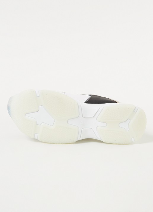 Bronx Baisley sneaker met leren details - detail 5 wit