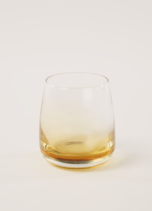 Broste Copenhagen Amber drinkglas 35 cl - voorkant 2 donkergeel