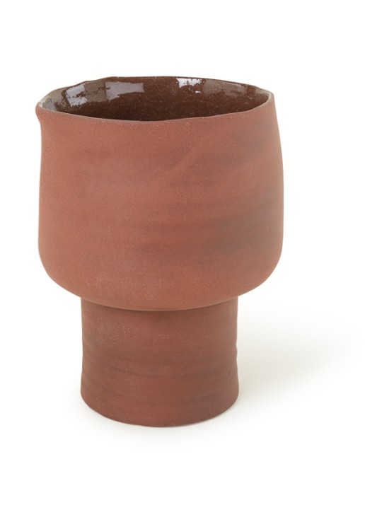 Broste Copenhagen Axil vaas 18,5 cm - voorkant roestbruin