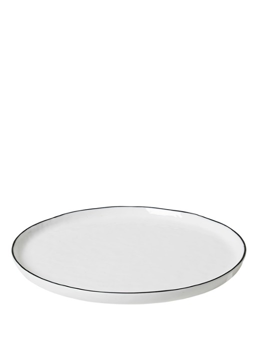 Broste Copenhagen Salt dinerbord 22 cm - voorkant 6 wit