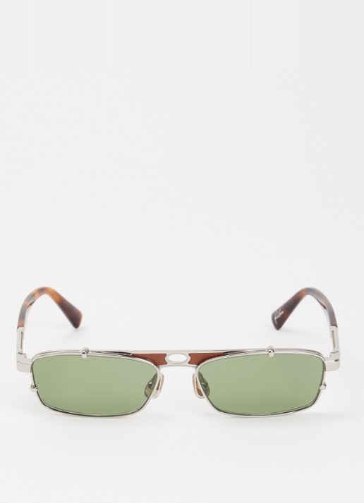Brunello Cucinelli Retro zonnebril BC2010ST - detail zilver