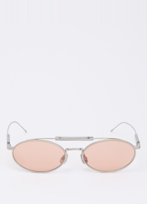 Brunello Cucinelli Retro zonnebril BC2013ST - detail 2 zilver
