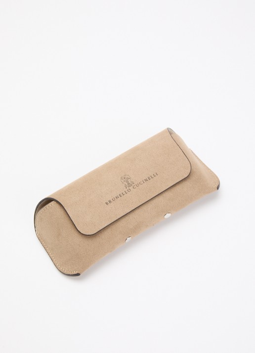 Brunello Cucinelli Wayfarer zonnebril BC3005S - detail 3 donkerbruin