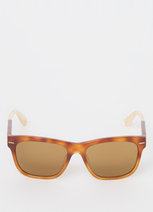 Brunello Cucinelli Wayfarer zonnebril BC4003S - detail oranjebruin