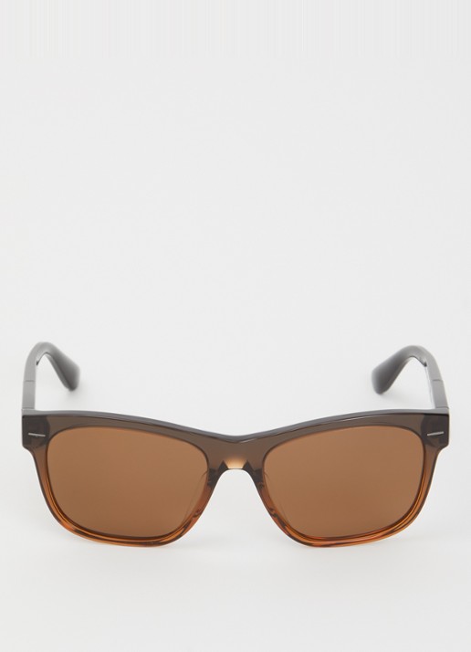 Brunello Cucinelli Wayfarer zonnebril gepolariseerd BC4003SM - detail 2 bruin