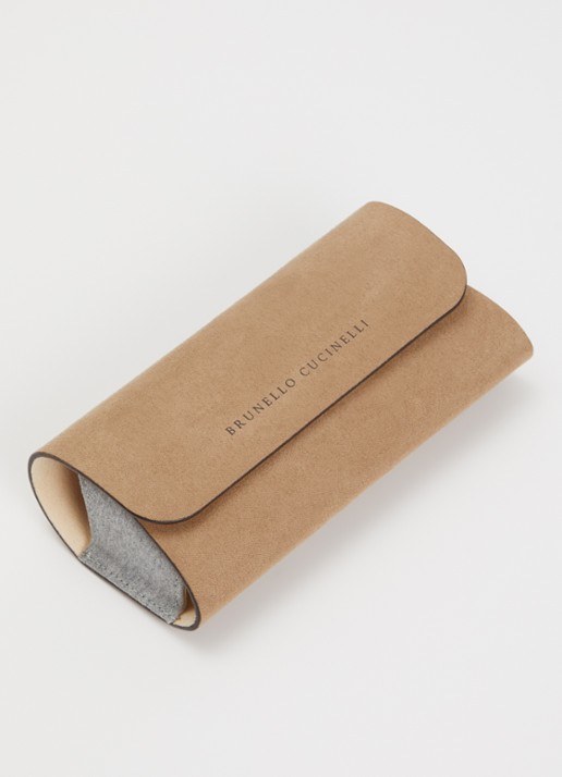 Brunello Cucinelli Wayfarer zonnebril gepolariseerd BC4003SM - detail 3 bruin