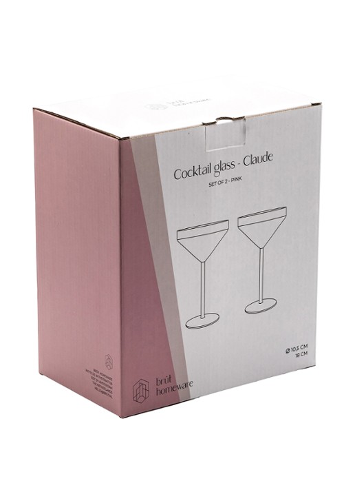 Brût Homeware Claude cocktailglas set van 2 - detail 3 roze