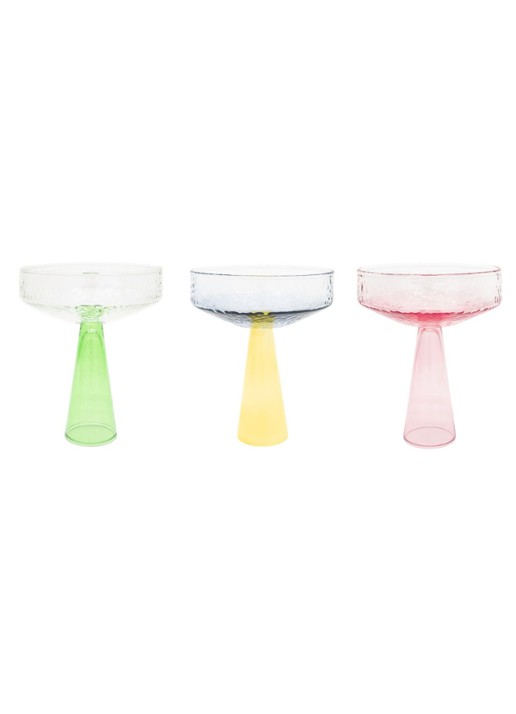 Brût Homeware Coupe glas 22,5 cl set van 2  - detail 5 roze