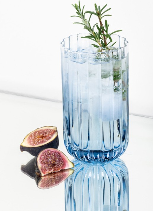 Brût Homeware Gaia longdrink glas 46 cl - detail 3 blauw