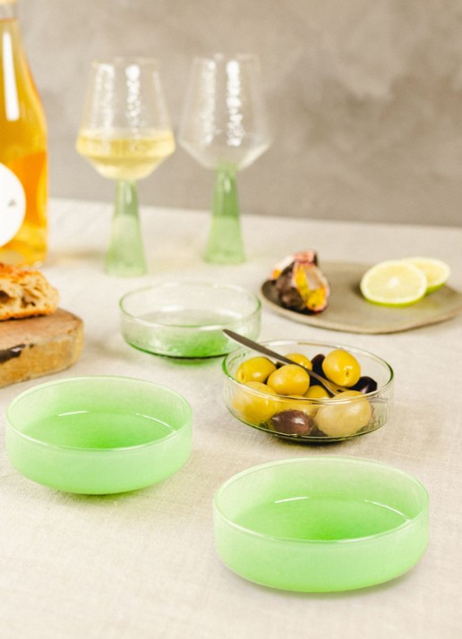 Brût Homeware Kom 10,5 cm set van 4 - detail 4 groen