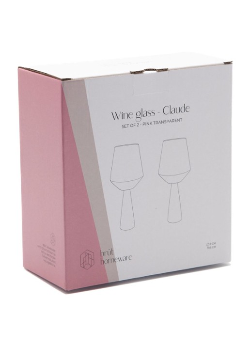 Brût Homeware Wijnglas 40 cl set van 2 - detail 3 roze