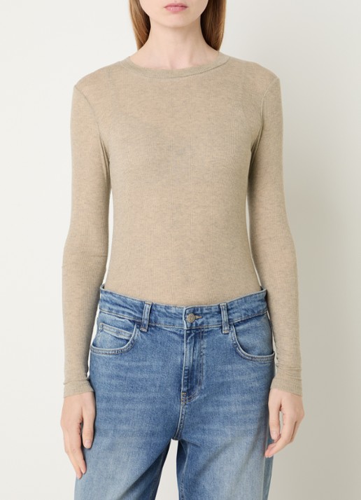 Bruuns Bazaar AngelaBB semi-transparante longsleeve in wolblend