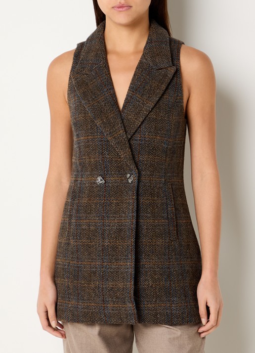 Bruuns Bazaar Aronia gilet van wol met steekzakken