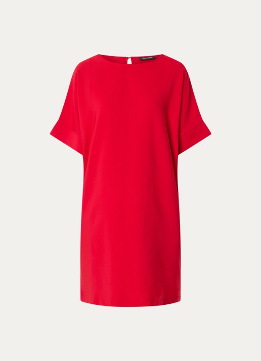 Bruuns Bazaar Gigi midi jurk met vlindermouw - voorkant 3 rood