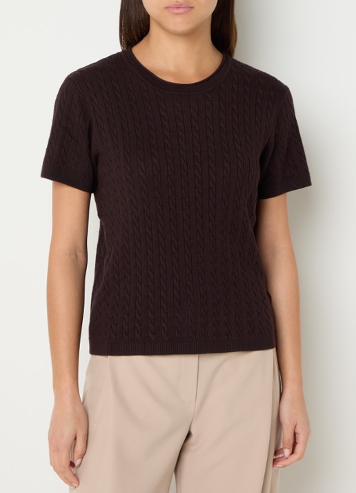 Bruuns Bazaar Glenda kabelgebreide T-shirt