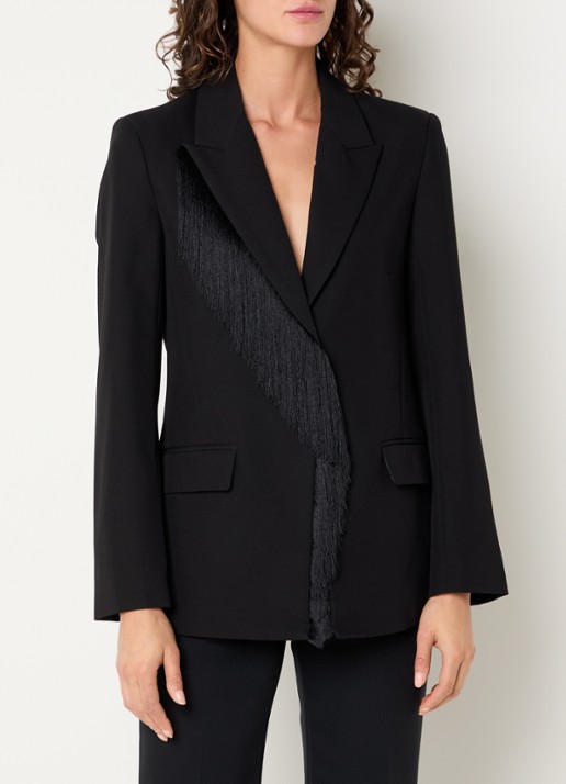 Bruuns Bazaar HyphaBBFridaia blazer met franjes en schoudervulling