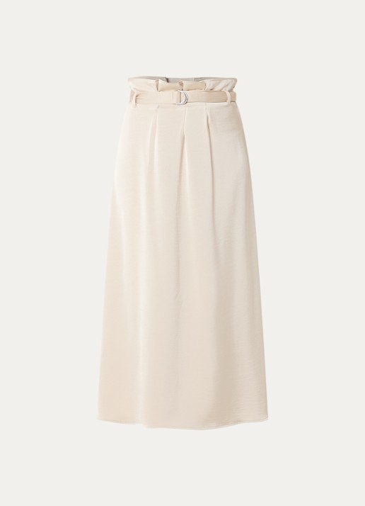 Bruuns Bazaar Surina maxi rok van satijn met ceintuur