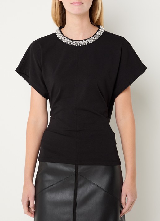 Bruuns Bazaar Verena T-shirt met kralendecoratie