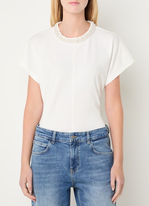 Bruuns Bazaar Verena T-shirt met kralendecoratie