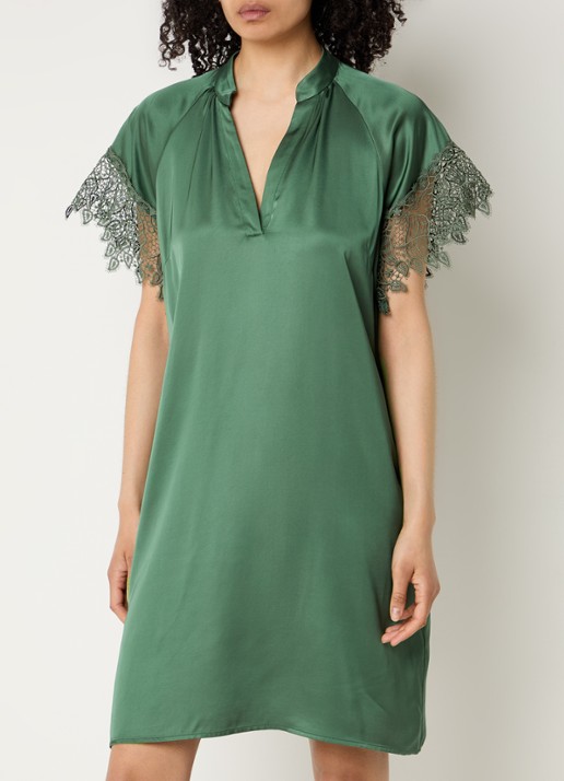 Bruuns Bazaar Wenny mini jurk met broderie en vlindermouw