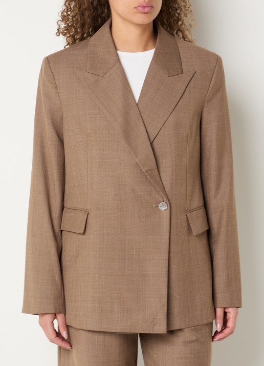 Bruuns Bazaar Willi blazer met klepzakken en schoudervulling