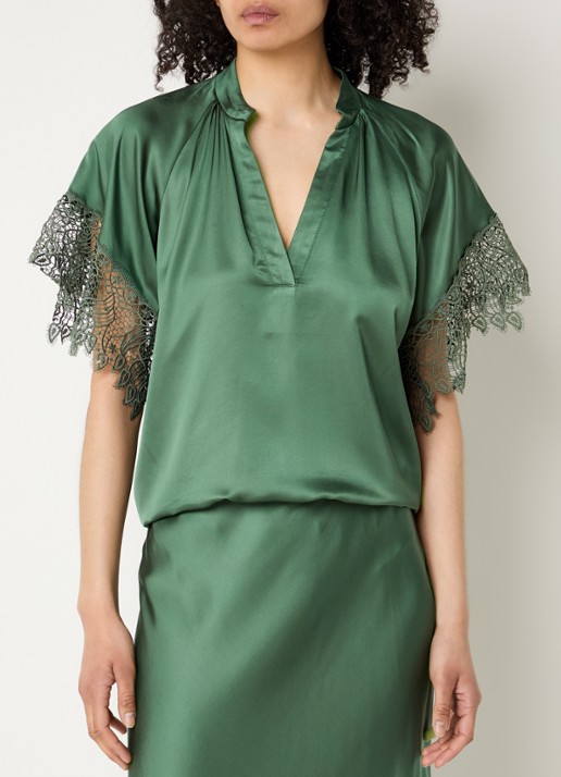 Bruuns Bazaar Winy tuniek met broderie en V-hals