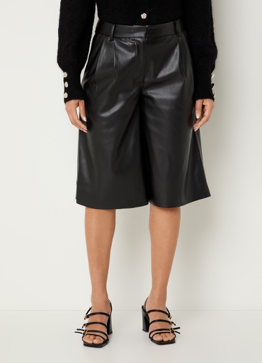 Bruuns Bazaar Winya high waist wide fit shorts met steekzakken