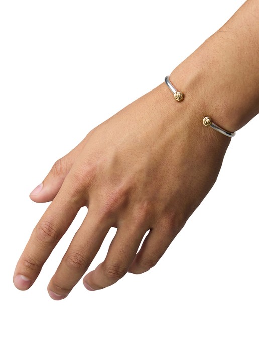 Buddha to Buddha Barbara bangle van zilver - detail 4 zilver