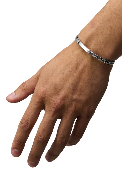 Buddha to Buddha Barbara bangle van zilver - detail 5 zilver