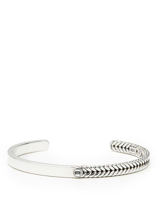 Buddha to Buddha Barbara bangle van zilver - voorkant zilver