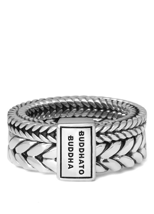 Buddha to Buddha Barbara Double ring van zilver - voorkant 7 zilver