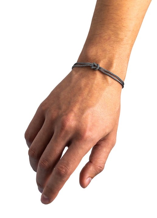 Buddha to Buddha Barbara Mini Knot armband van zilver  - detail 3 zilver