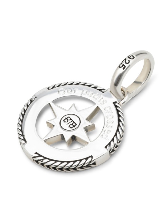 Buddha to Buddha Barbara Mini kompas hanger van zilver - detail 4 goud