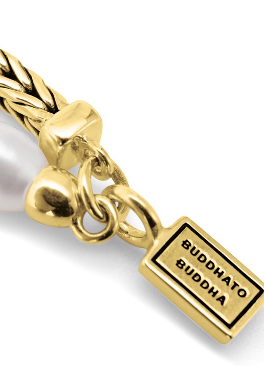 Buddha to Buddha Barbara Mini Pearl armband verguld - detail 2 goud