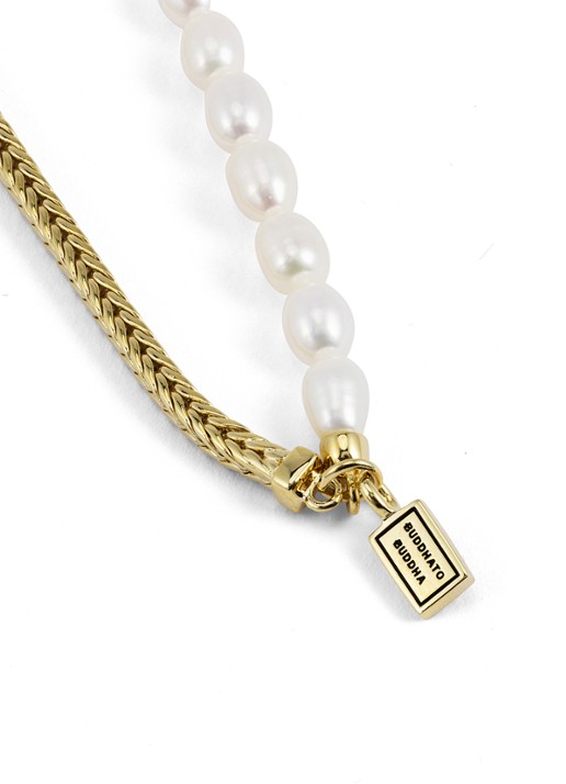 Buddha to Buddha Barbara Mini Pearl ketting verguld - detail 5 goud