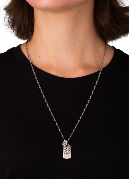 Buddha to Buddha Barbara Tag hanger van zilver - voorkant 2 zilver