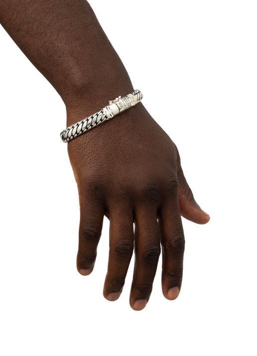 Buddha to Buddha Ben schakelarmband van zilver - detail 3 zilver