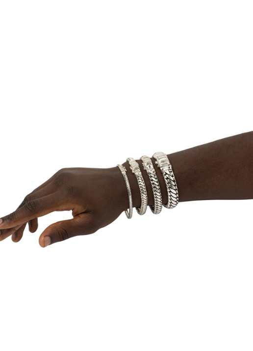 Buddha to Buddha Ben schakelarmband van zilver - detail 4 zilver