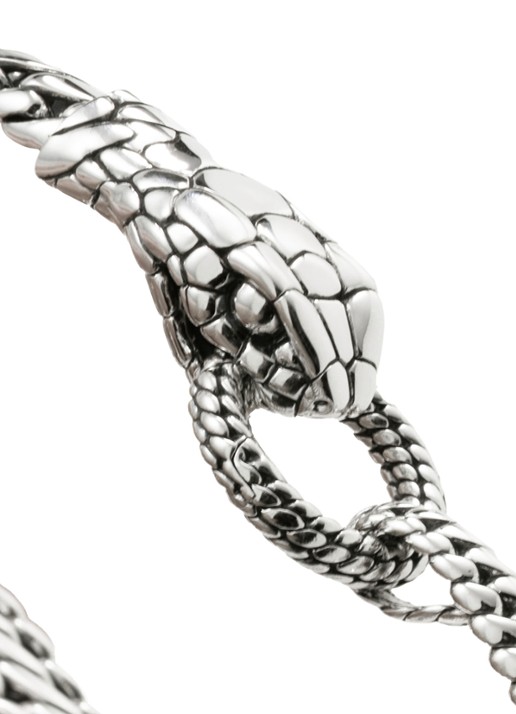 Buddha to Buddha Ben XS Slang armband van zilver - detail 2 zilver